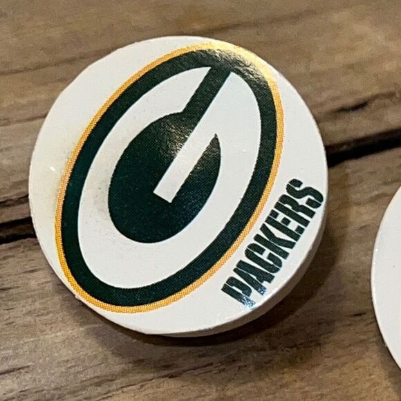 Vintage Green Bay Packers Oversized G Clip Earrings Sports Football Tailgating - Picture 3 of 5